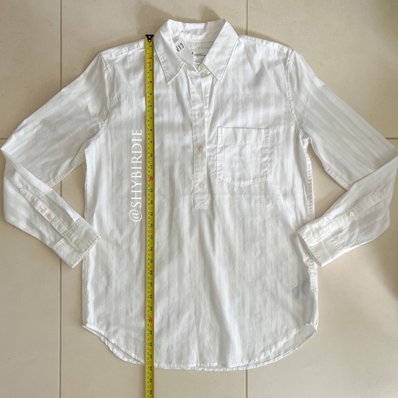 NWT GAP 100% Cotton Boyfriend Fit Popover Shirt - Picture 7 of 14